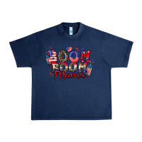 Navy Boom boom Mama 4th of july Urban Heavy Tee - CowGirlArtShop