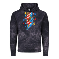 Cloud Black America lightning bolt Vintage Hoodie - texasbilliewilder