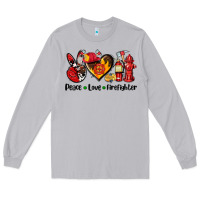 Moon Dust peace love firefighter Long Sleeve Tee - AdoDesignShop