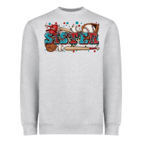 Heather Grey sister baseball Heavyweight Sweatshirt - Zillion Design Studio