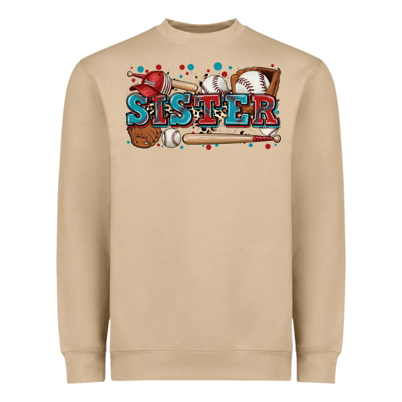 Sister Baseball Heavyweight Sweatshirt by Zillion Design Studio | Teevron