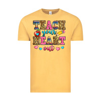 Vintage Mustard teach your heart out Vintage Tee - Zillion Design Studio
