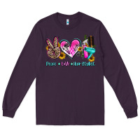 Plum peace love hair stylist Long Sleeve Tee - AdoDesignShop