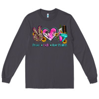 Smoke peace love hair stylist Long Sleeve Tee - AdoDesignShop