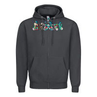 Smoke groovy with peace  sign flowers Zipper Hoodie - Artiststas