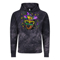 Cloud Black mardi gras mask dachshund puppy Vintage Hoodie - RanaPortraitStore