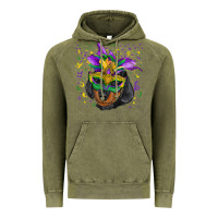 Vintage Olive mardi gras mask dachshund puppy Vintage Hoodie - RanaPortraitStore
