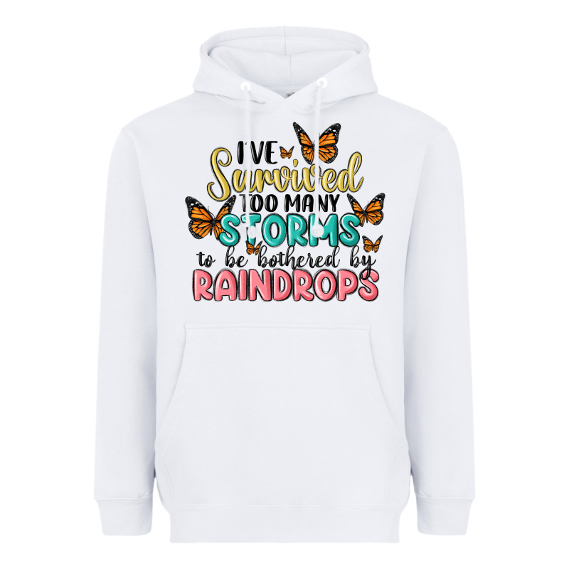 I Have Survived Too Many Storms To Be Bothered By Raindrops Malia Heavyweight Hoodie by MaliasSmallBusiness | Teevron