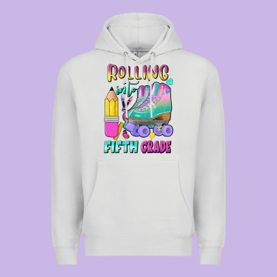 Rolling Into Fifth Grade Premium Hoodie Designed By Bundleandbundleshop