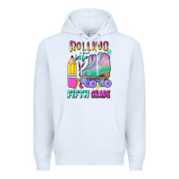 White rolling into fifth grade Premium Hoodie - BundleAndBundleShop