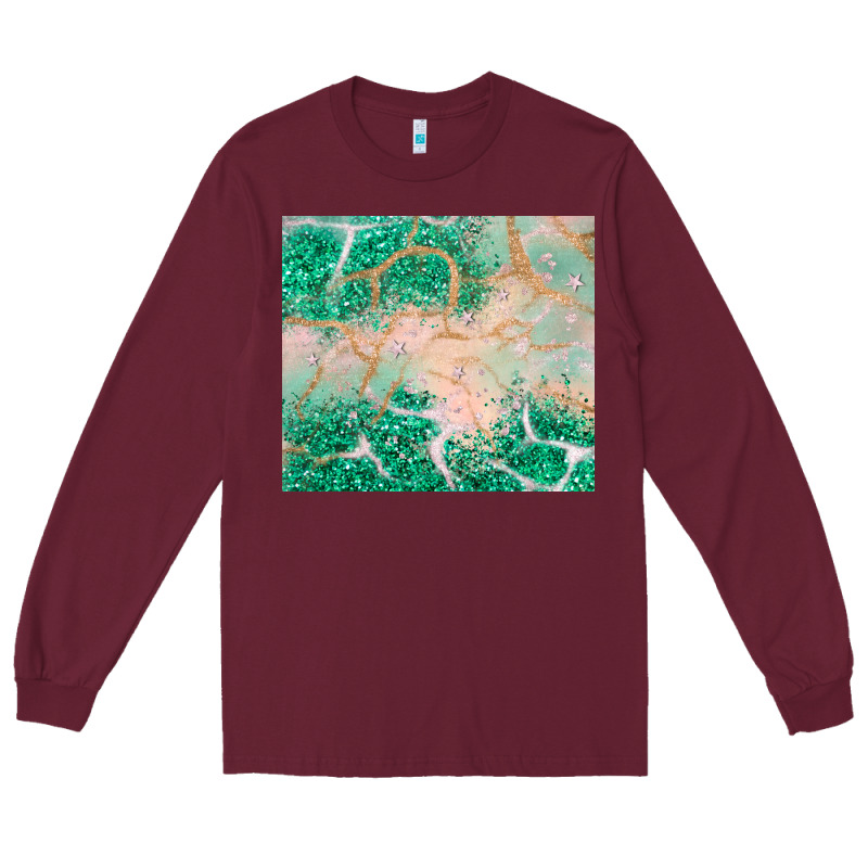 Green Glitter Long Sleeve Tee by JahusDesignShop | Teevron