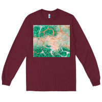 Burgundy green glitter Long Sleeve Tee - JahusDesignShop