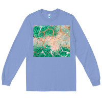 Colony Blue green glitter Long Sleeve Tee - JahusDesignShop