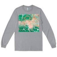 Heather Grey green glitter Long Sleeve Tee - JahusDesignShop