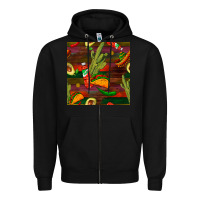 Black mexican food seamless pattern Zipper Hoodie - BundleAndBundleShop