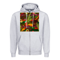 Heather Grey mexican food seamless pattern Zipper Hoodie - BundleAndBundleShop