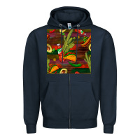 Navy mexican food seamless pattern Zipper Hoodie - BundleAndBundleShop