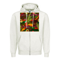 Oatmeal Heather mexican food seamless pattern Zipper Hoodie - BundleAndBundleShop