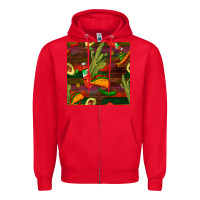 Red mexican food seamless pattern Zipper Hoodie - BundleAndBundleShop