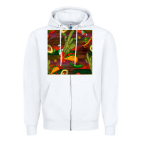White mexican food seamless pattern Zipper Hoodie - BundleAndBundleShop