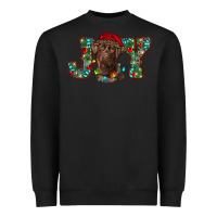 Black labrador retriever christmas joy Heavyweight Sweatshirt - RanaPortraitStore