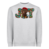 Heather Grey labrador retriever christmas joy Heavyweight Sweatshirt - RanaPortraitStore