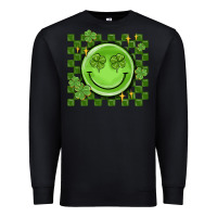 Black checkered st. patrick's day Premium Sweatshirt - MaliasSmallBusiness