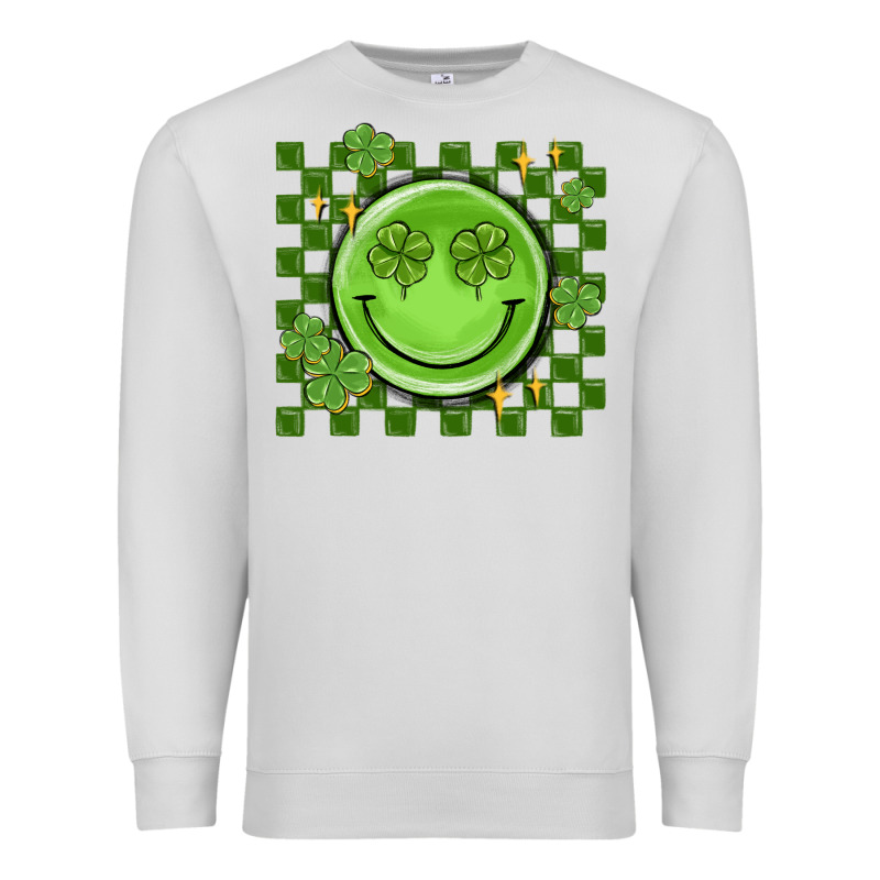 Checkered St. Patrick's Day Premium Sweatshirt by MaliasSmallBusiness | Teevron