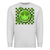 Dove Grey checkered st. patrick's day Premium Sweatshirt - MaliasSmallBusiness