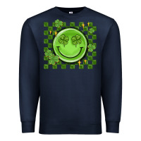 Navy checkered st. patrick's day Premium Sweatshirt - MaliasSmallBusiness