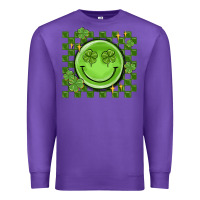 Purple checkered st. patrick's day Premium Sweatshirt - MaliasSmallBusiness