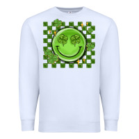 White checkered st. patrick's day Premium Sweatshirt - MaliasSmallBusiness