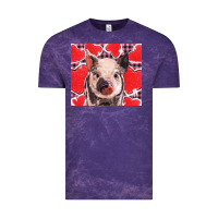 Cloud Purple valentine's day glitter hearts pig Vintage Tee - BarkalooDesign