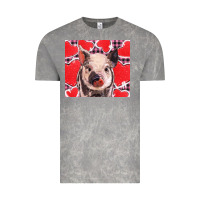 Cloud Rock valentine's day glitter hearts pig Vintage Tee - BarkalooDesign