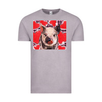 Vintage Zinc valentine's day glitter hearts pig Vintage Tee - BarkalooDesign