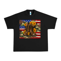 Black Army USA lag leopard camouflage sunflower 20oz Urban Heavy Tee - Neo Western