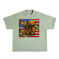 Oil Green Army USA lag leopard camouflage sunflower 20oz Urban Heavy Tee - Neo Western