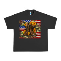 Pigment Black Army USA lag leopard camouflage sunflower 20oz Urban Heavy Tee - Neo Western