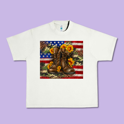 Army Usa Lag Leopard Camouflage Sunflower 20oz Urban Heavy Tee Designed By Neo Western