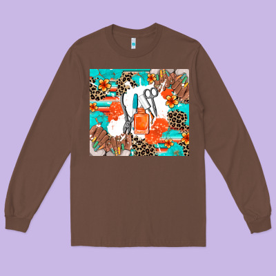 Nail Artist Long Sleeve Tee Designed By Adodesignshop