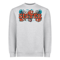 Heather Grey sister American football Heavyweight Sweatshirt - Zillion Design Studio