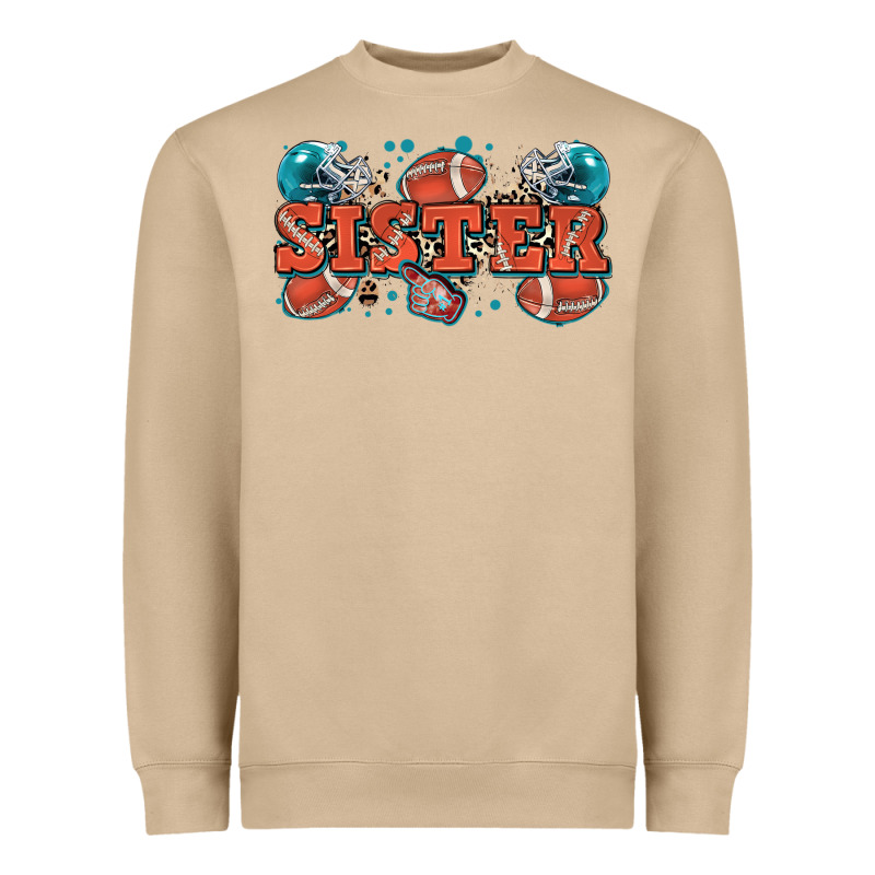 Sister American Football Heavyweight Sweatshirt by Zillion Design Studio | Teevron