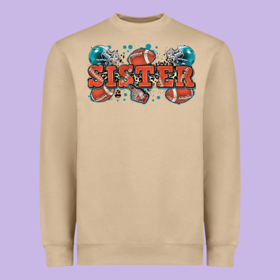 Sister American Football Heavyweight Sweatshirt Designed By Zillion Design Studio