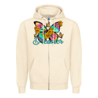 Sandshell dreamer with Butterfly and sunflowers Zipper Hoodie - Artiststas