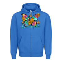 True Royal dreamer with Butterfly and sunflowers Zipper Hoodie - Artiststas