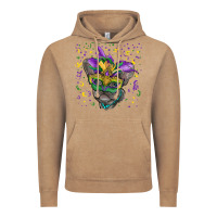Vintage Coffee mardi gras mask french bulldog Vintage Hoodie - RanaPortraitStore