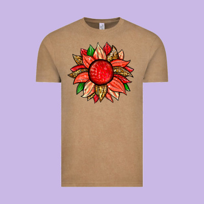 Strawberry Sunflower Vintage Tee Designed By Zillion Design Studio