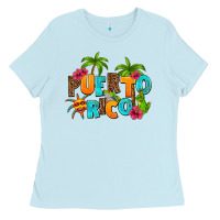 Baby Blue puerto rico Ladies Tee - AdoDesignShop