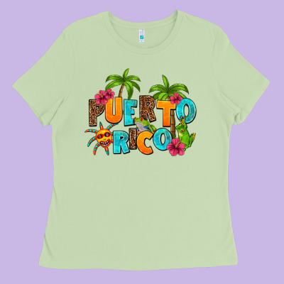 Puerto Rico Ladies Tee Designed By Adodesignshop