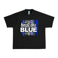 Black Back the blue brushstrokes Urban Heavy Tee - Neo Western